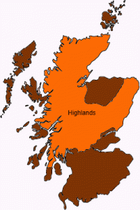 Highlands Schottland Karte